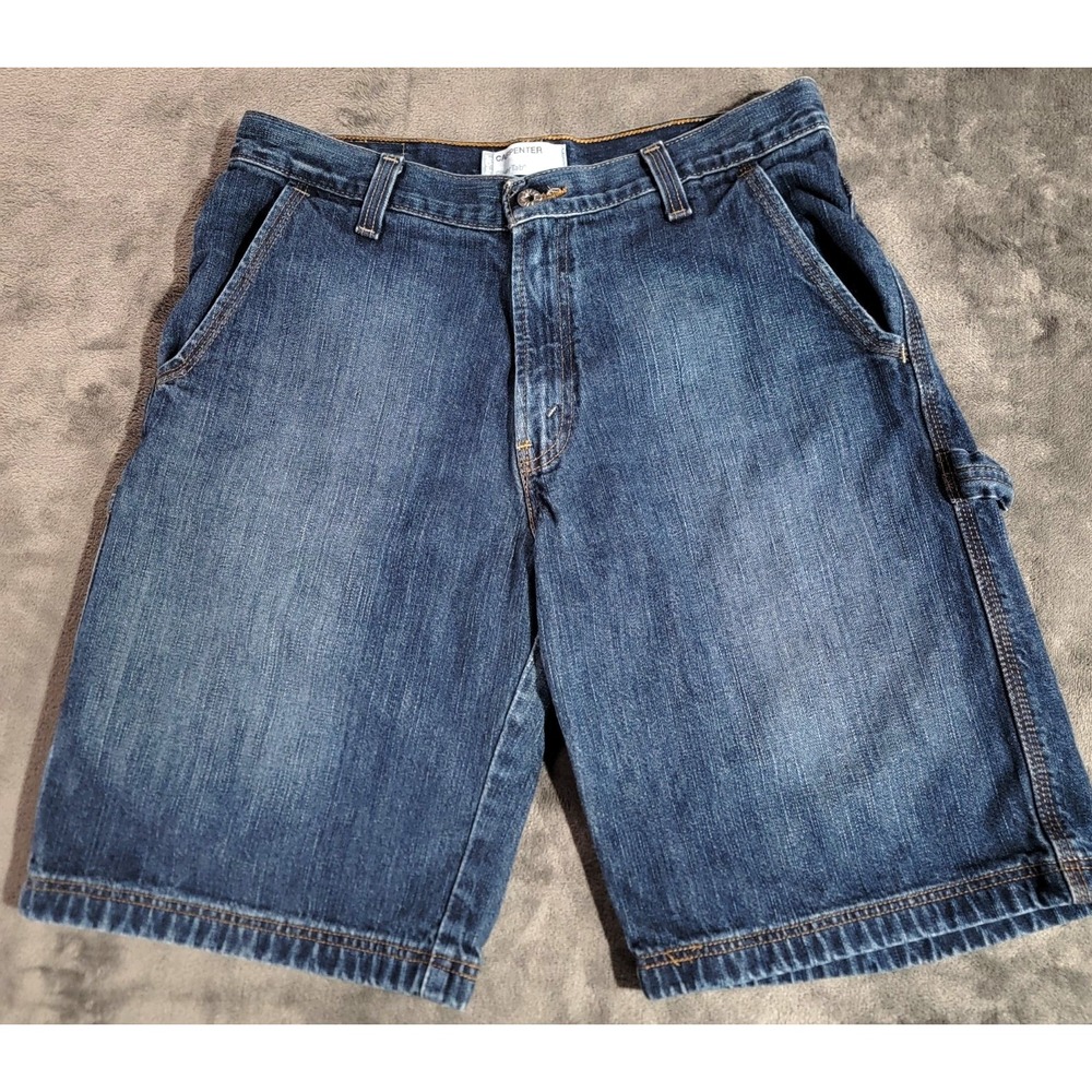 Levis SilverTab Carpenter Shorts Men 31 Blue Denim Y2K Vintage Made Mexico Baggy